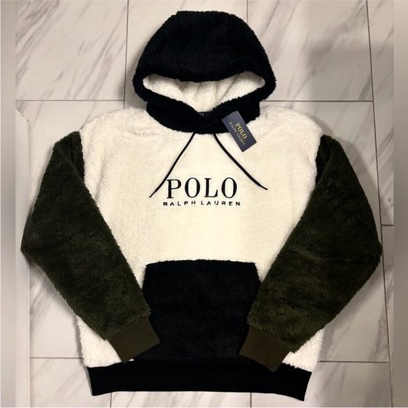 Men’s Polo Ralph Lauren Colorblock Sherpa Fleece Hoodie